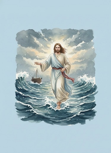Jesús caminant sobre les aigües